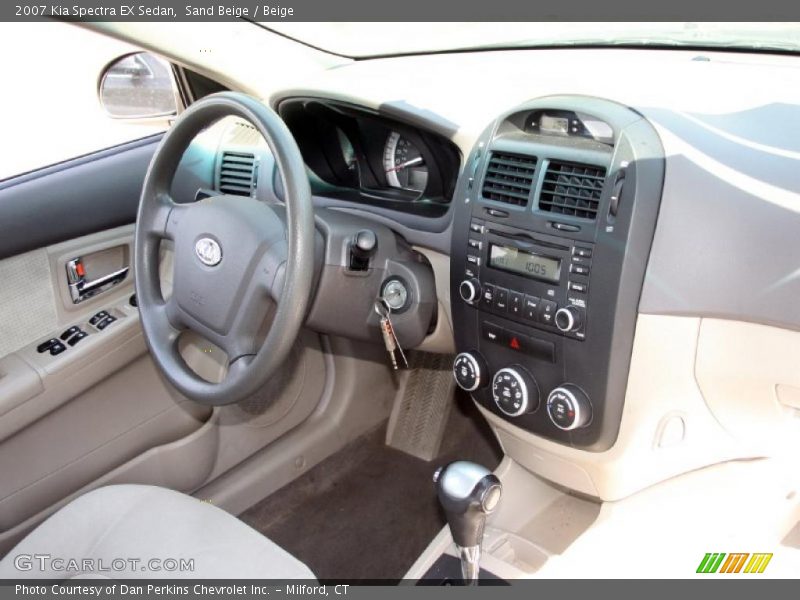 Sand Beige / Beige 2007 Kia Spectra EX Sedan
