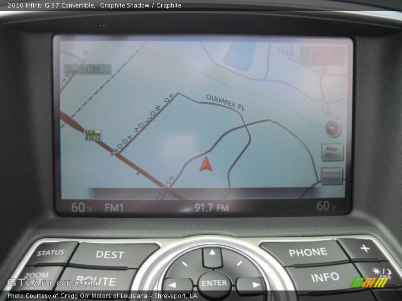 Navigation of 2010 G 37 Convertible