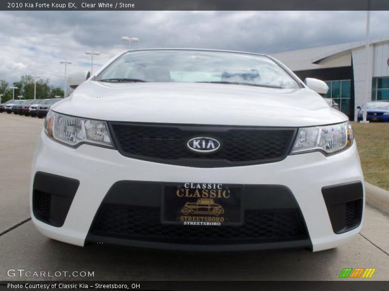 Clear White / Stone 2010 Kia Forte Koup EX