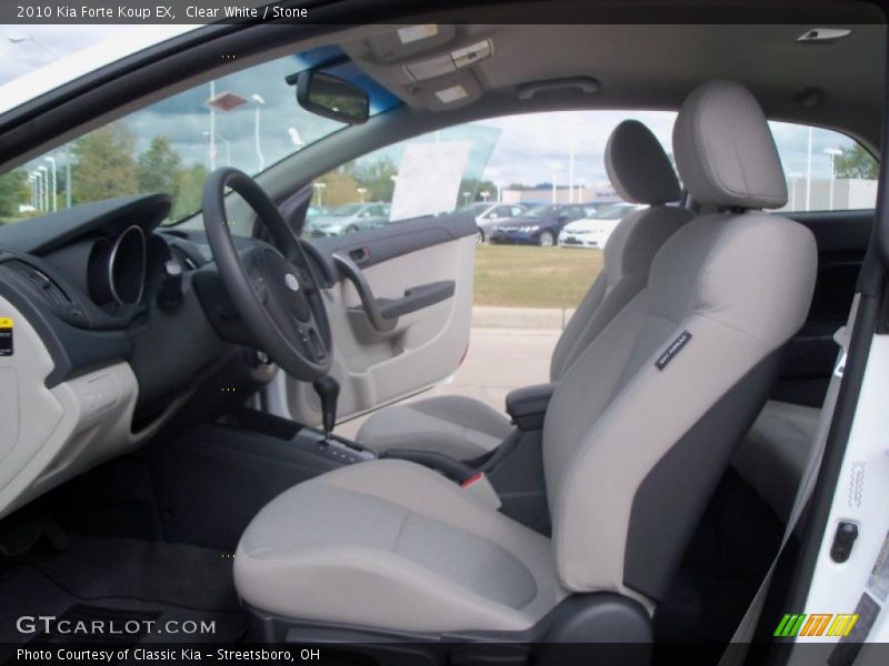 Clear White / Stone 2010 Kia Forte Koup EX