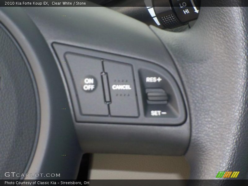Clear White / Stone 2010 Kia Forte Koup EX