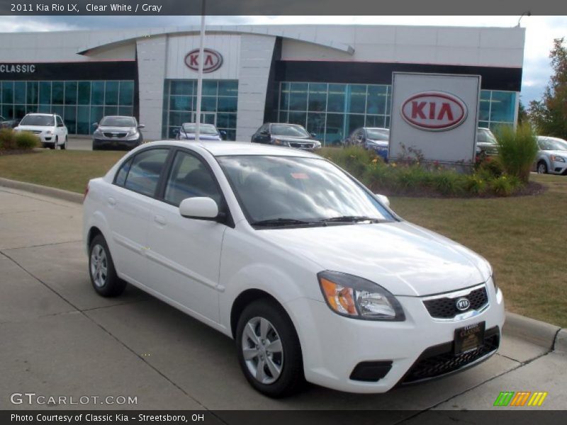 Clear White / Gray 2011 Kia Rio LX
