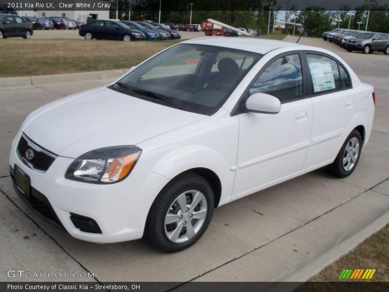 Clear White / Gray 2011 Kia Rio LX