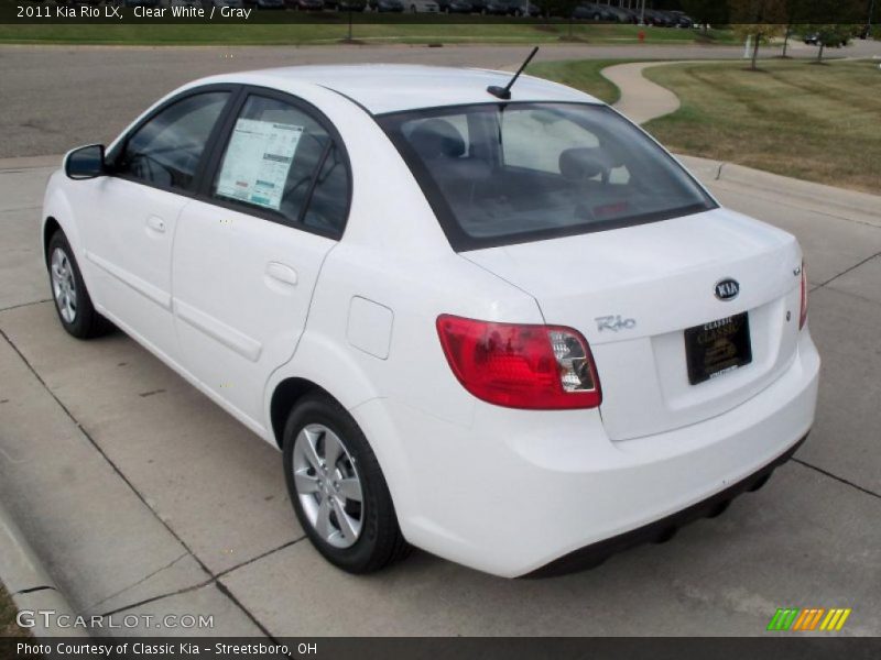 Clear White / Gray 2011 Kia Rio LX