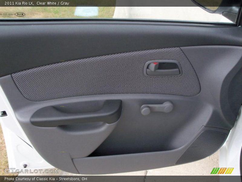 Clear White / Gray 2011 Kia Rio LX