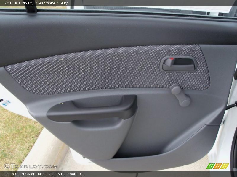 Clear White / Gray 2011 Kia Rio LX