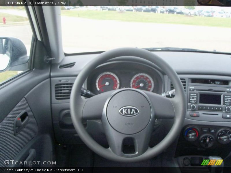 Clear White / Gray 2011 Kia Rio LX
