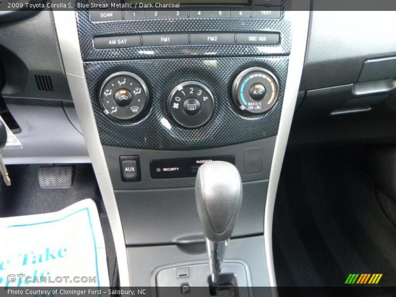 Blue Streak Metallic / Dark Charcoal 2009 Toyota Corolla S