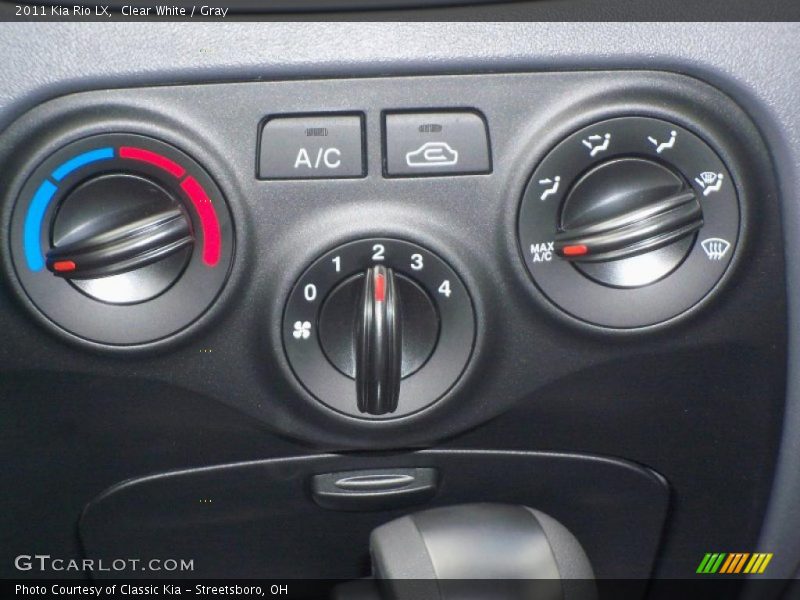 Clear White / Gray 2011 Kia Rio LX