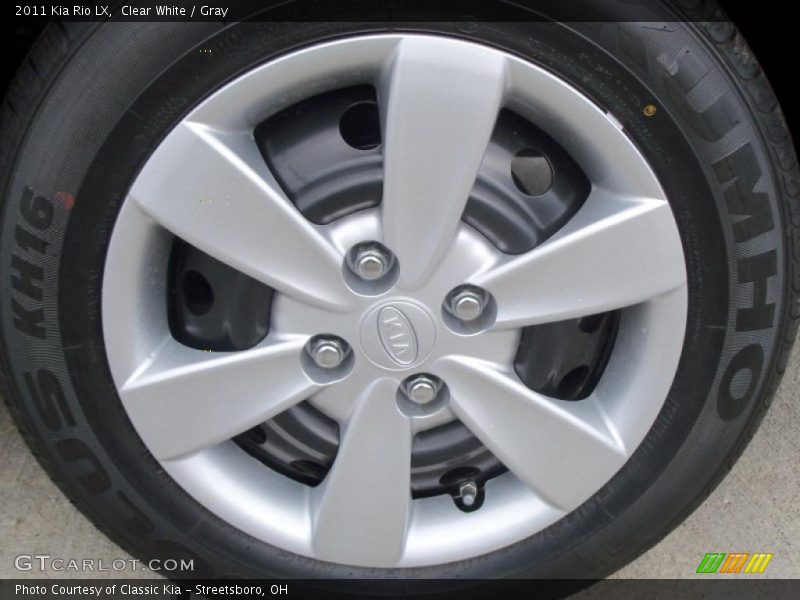 Clear White / Gray 2011 Kia Rio LX