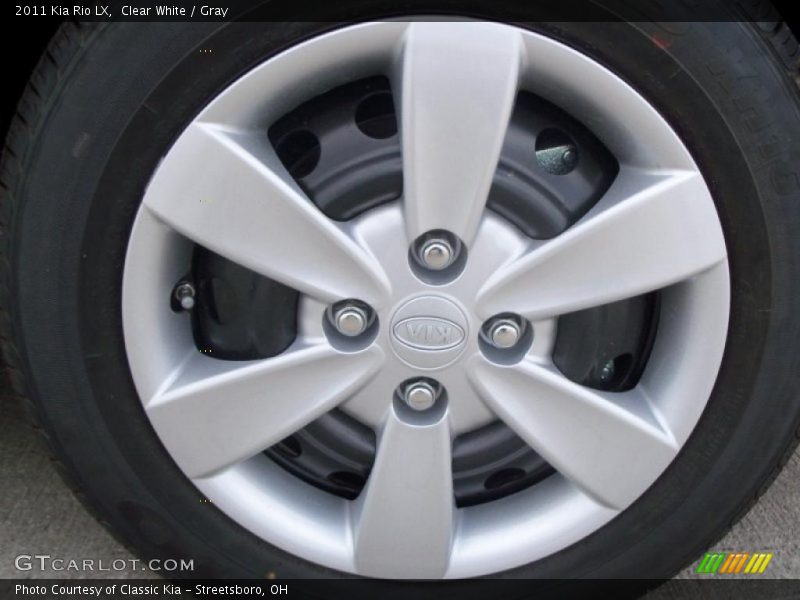 Clear White / Gray 2011 Kia Rio LX