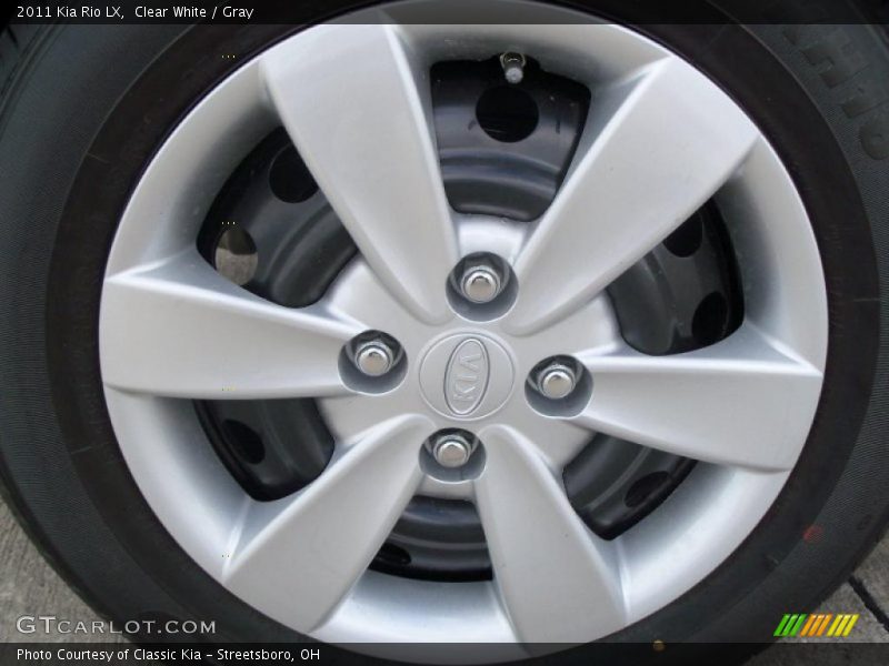 Clear White / Gray 2011 Kia Rio LX