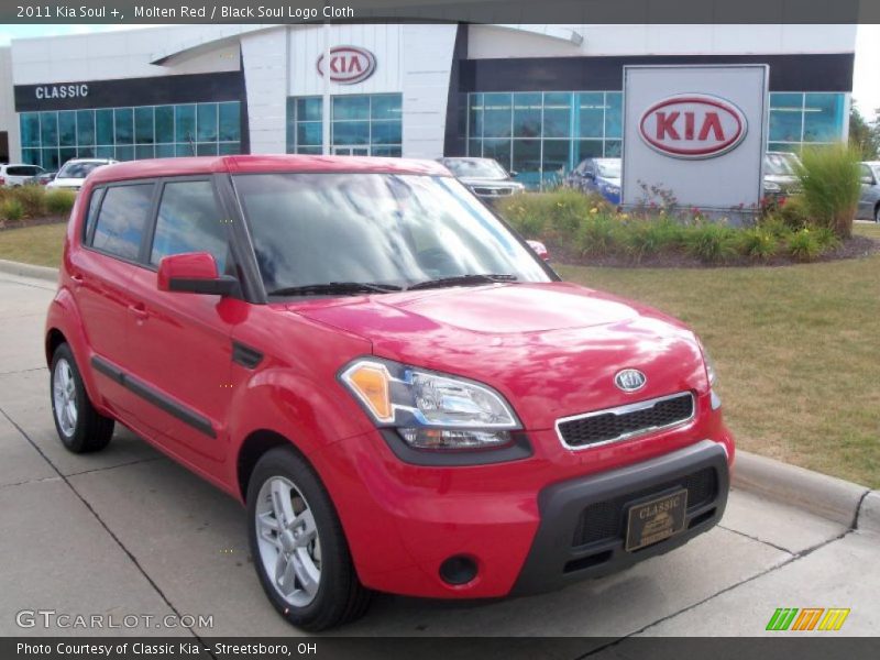 Molten Red / Black Soul Logo Cloth 2011 Kia Soul +