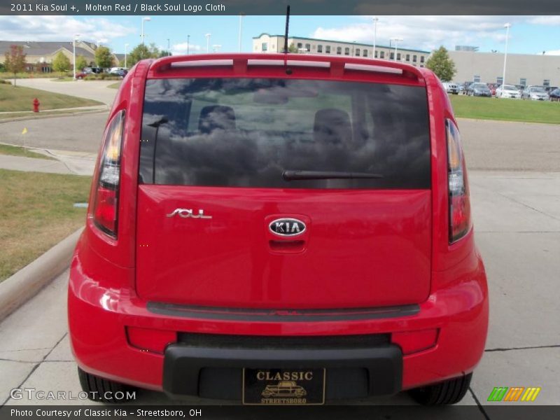 Molten Red / Black Soul Logo Cloth 2011 Kia Soul +