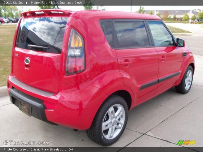 Molten Red / Black Soul Logo Cloth 2011 Kia Soul +