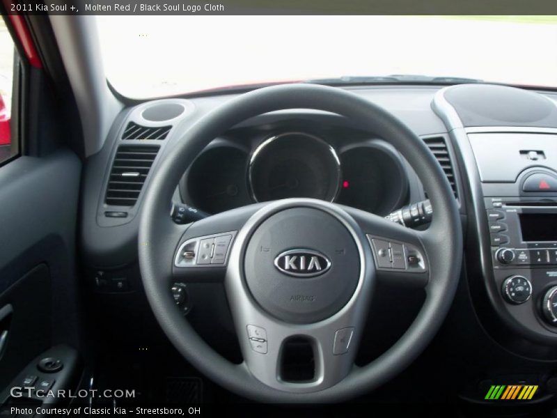 Molten Red / Black Soul Logo Cloth 2011 Kia Soul +