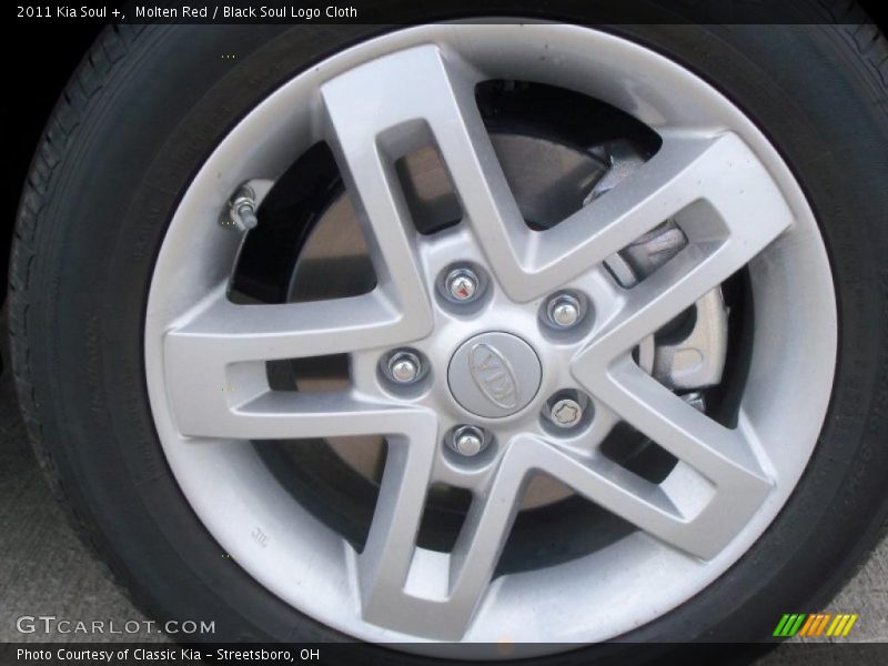 Molten Red / Black Soul Logo Cloth 2011 Kia Soul +