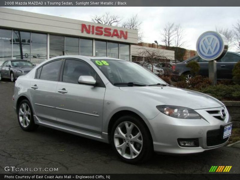 Sunlight Silver Metallic / Black 2008 Mazda MAZDA3 s Touring Sedan