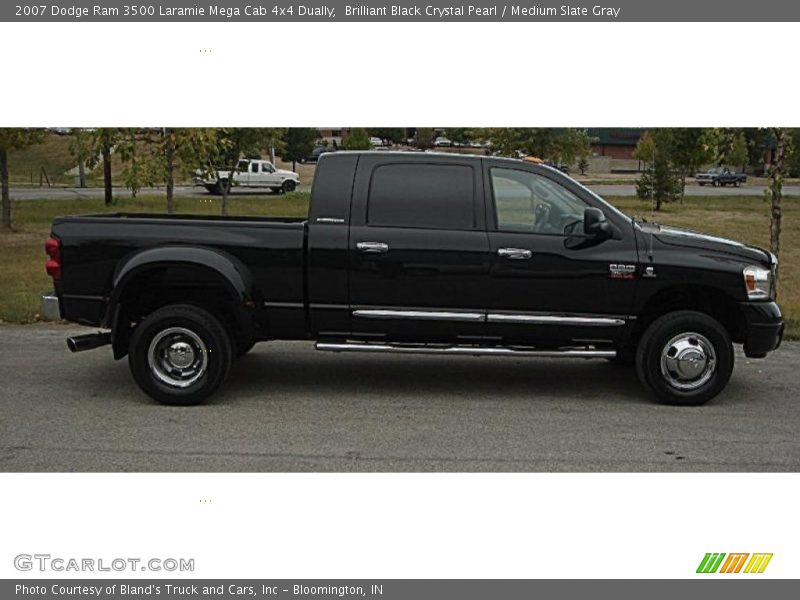 Brilliant Black Crystal Pearl / Medium Slate Gray 2007 Dodge Ram 3500 Laramie Mega Cab 4x4 Dually