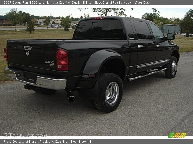 Brilliant Black Crystal Pearl / Medium Slate Gray 2007 Dodge Ram 3500 Laramie Mega Cab 4x4 Dually