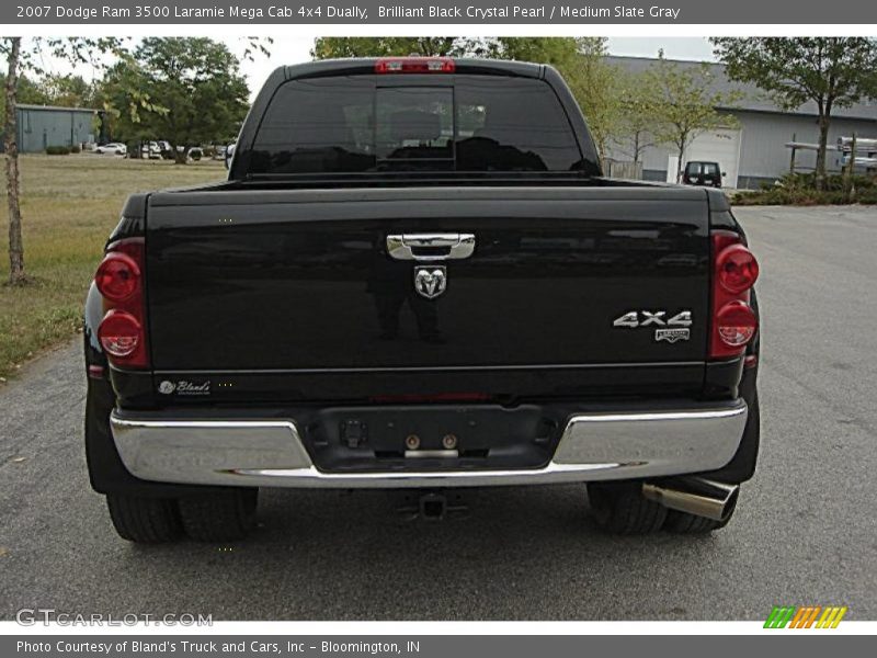 Brilliant Black Crystal Pearl / Medium Slate Gray 2007 Dodge Ram 3500 Laramie Mega Cab 4x4 Dually