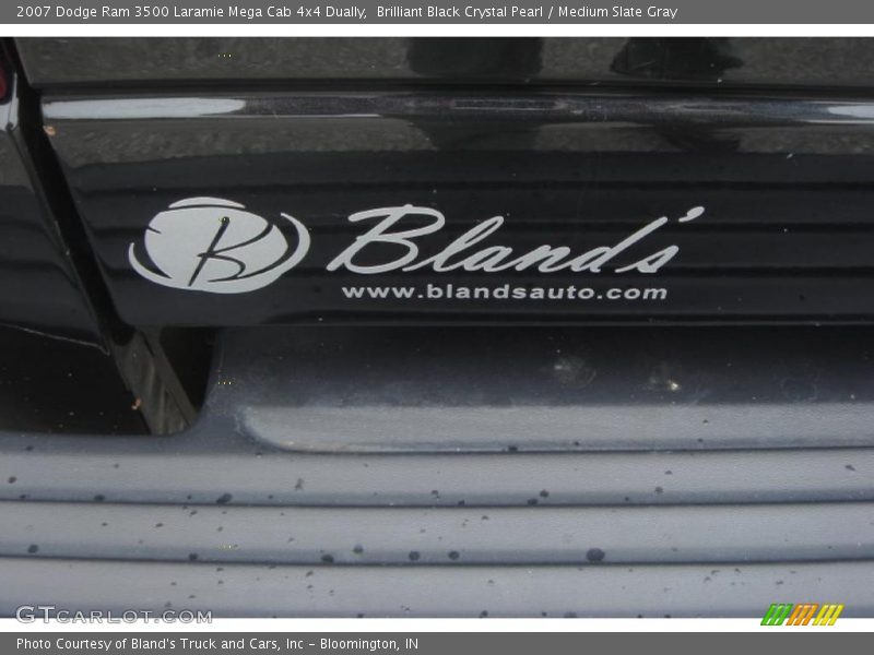 Brilliant Black Crystal Pearl / Medium Slate Gray 2007 Dodge Ram 3500 Laramie Mega Cab 4x4 Dually