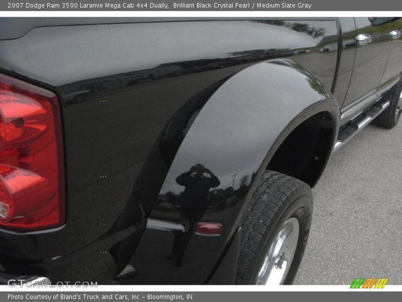 Brilliant Black Crystal Pearl / Medium Slate Gray 2007 Dodge Ram 3500 Laramie Mega Cab 4x4 Dually