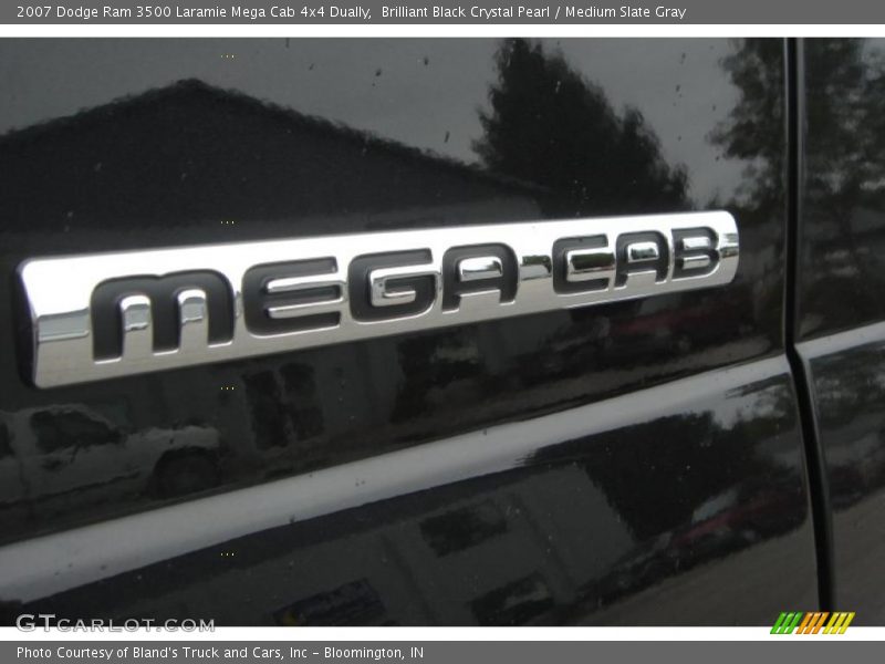 Brilliant Black Crystal Pearl / Medium Slate Gray 2007 Dodge Ram 3500 Laramie Mega Cab 4x4 Dually