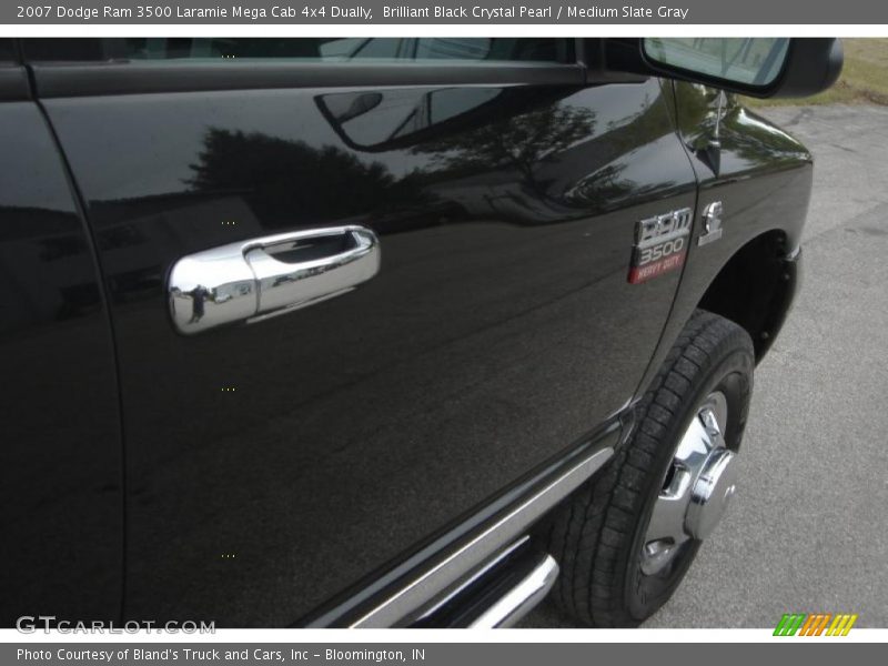 Brilliant Black Crystal Pearl / Medium Slate Gray 2007 Dodge Ram 3500 Laramie Mega Cab 4x4 Dually