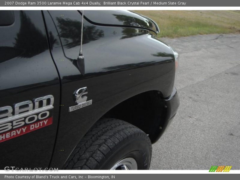 Brilliant Black Crystal Pearl / Medium Slate Gray 2007 Dodge Ram 3500 Laramie Mega Cab 4x4 Dually