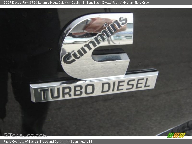 Brilliant Black Crystal Pearl / Medium Slate Gray 2007 Dodge Ram 3500 Laramie Mega Cab 4x4 Dually
