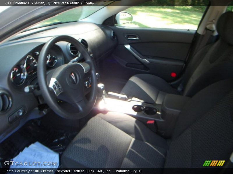 Quicksilver Metallic / Ebony 2010 Pontiac G6 Sedan