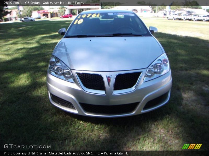 Quicksilver Metallic / Ebony 2010 Pontiac G6 Sedan