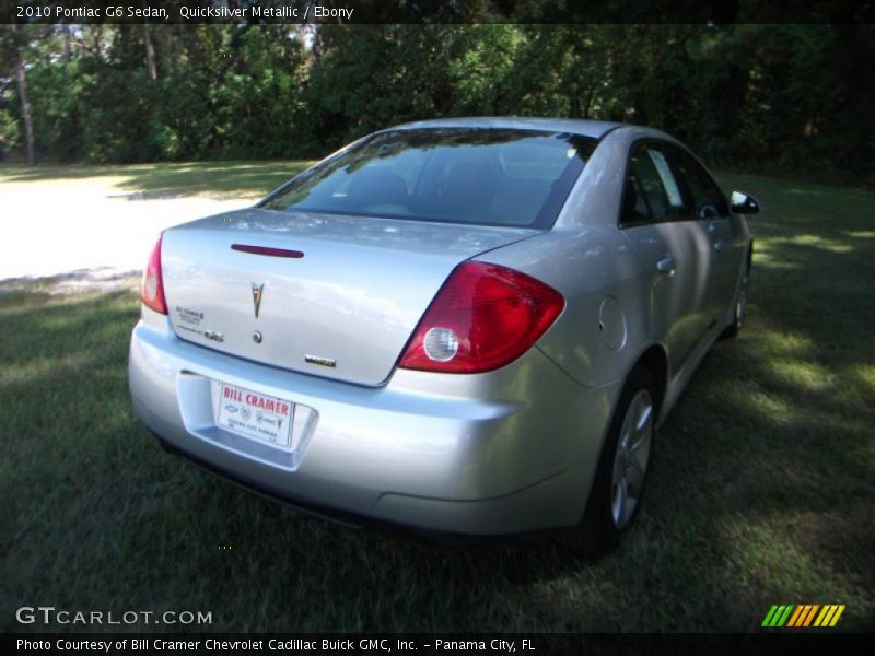 Quicksilver Metallic / Ebony 2010 Pontiac G6 Sedan