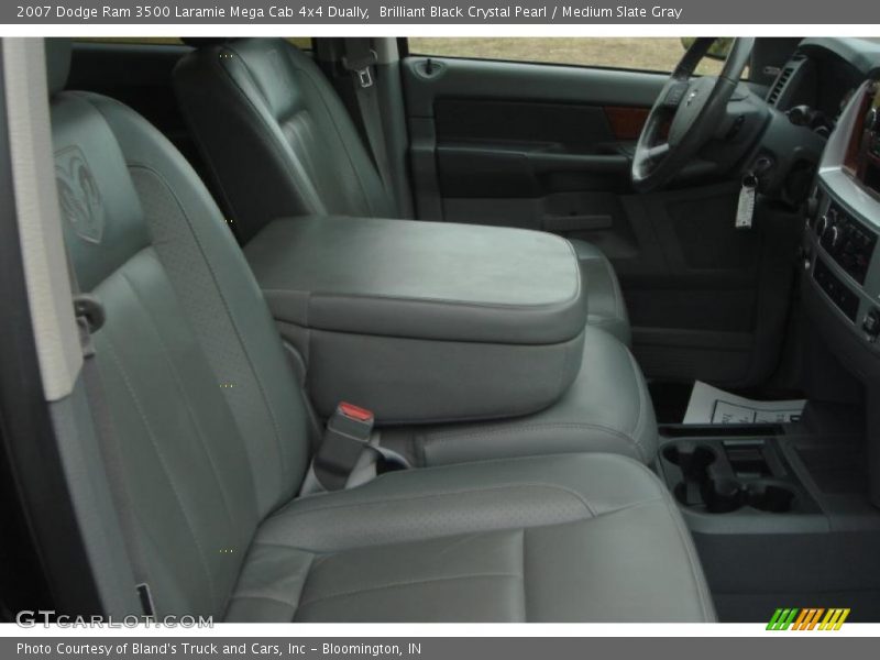 Brilliant Black Crystal Pearl / Medium Slate Gray 2007 Dodge Ram 3500 Laramie Mega Cab 4x4 Dually