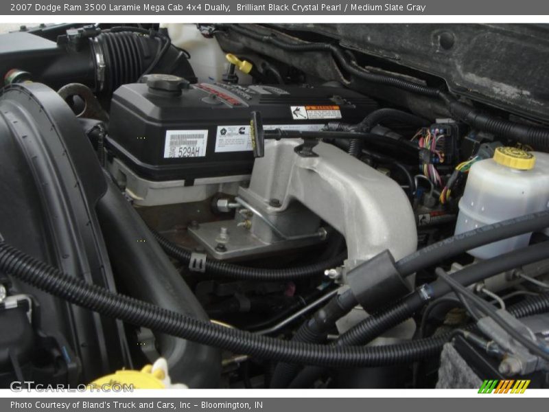 Brilliant Black Crystal Pearl / Medium Slate Gray 2007 Dodge Ram 3500 Laramie Mega Cab 4x4 Dually