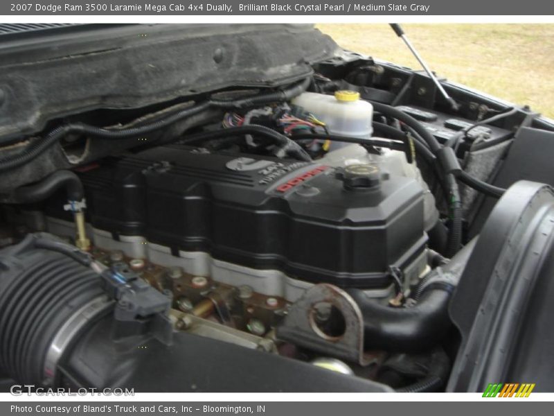 Brilliant Black Crystal Pearl / Medium Slate Gray 2007 Dodge Ram 3500 Laramie Mega Cab 4x4 Dually
