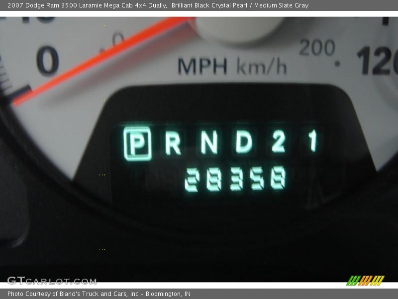 Brilliant Black Crystal Pearl / Medium Slate Gray 2007 Dodge Ram 3500 Laramie Mega Cab 4x4 Dually