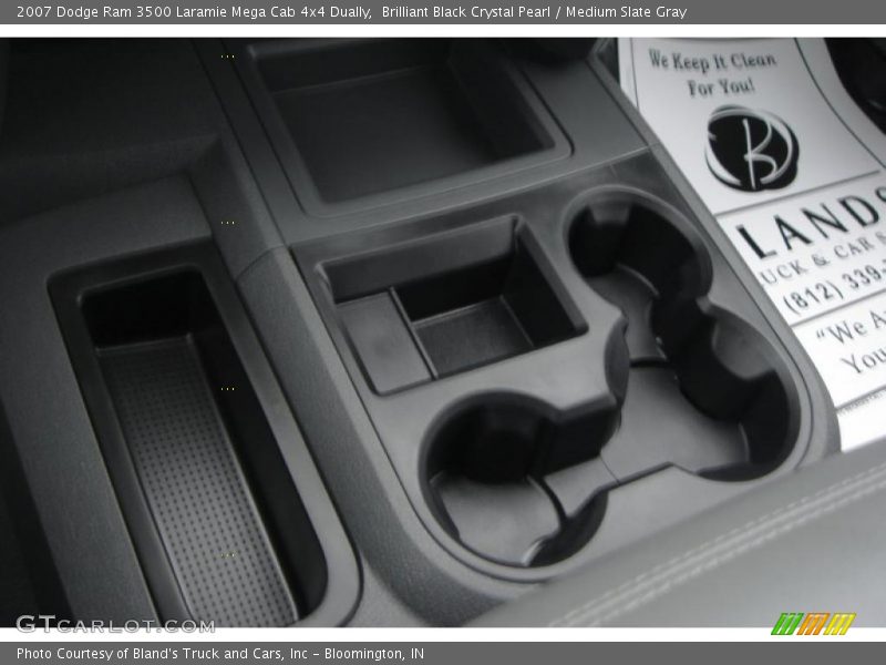 Brilliant Black Crystal Pearl / Medium Slate Gray 2007 Dodge Ram 3500 Laramie Mega Cab 4x4 Dually