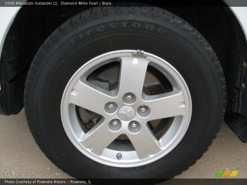 Diamond White Pearl / Black 2008 Mitsubishi Outlander LS