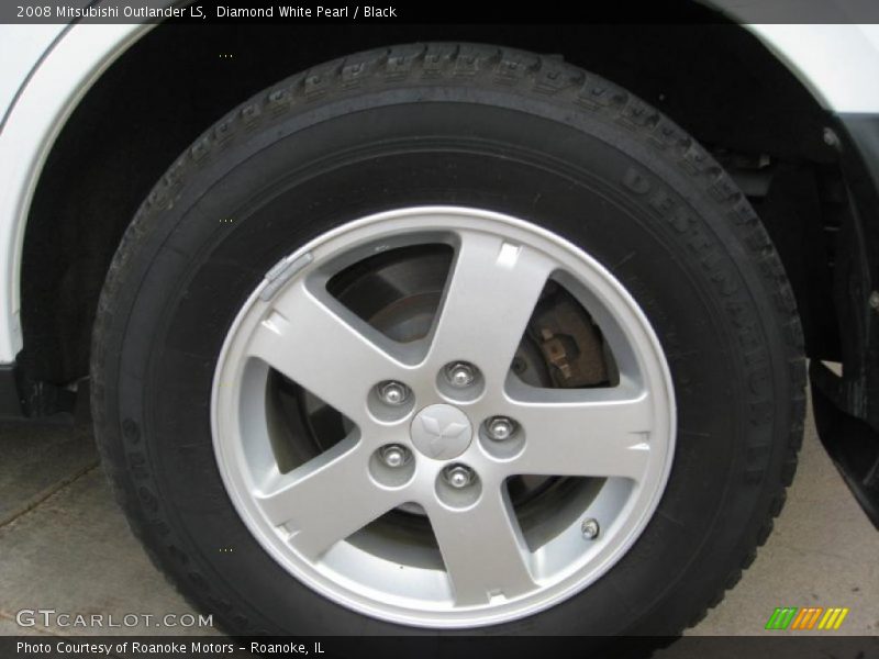 Diamond White Pearl / Black 2008 Mitsubishi Outlander LS