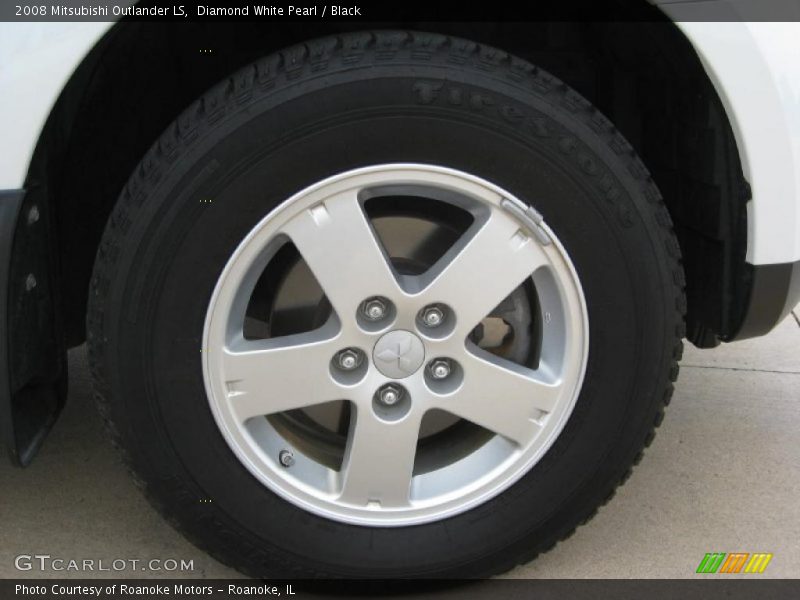 Diamond White Pearl / Black 2008 Mitsubishi Outlander LS