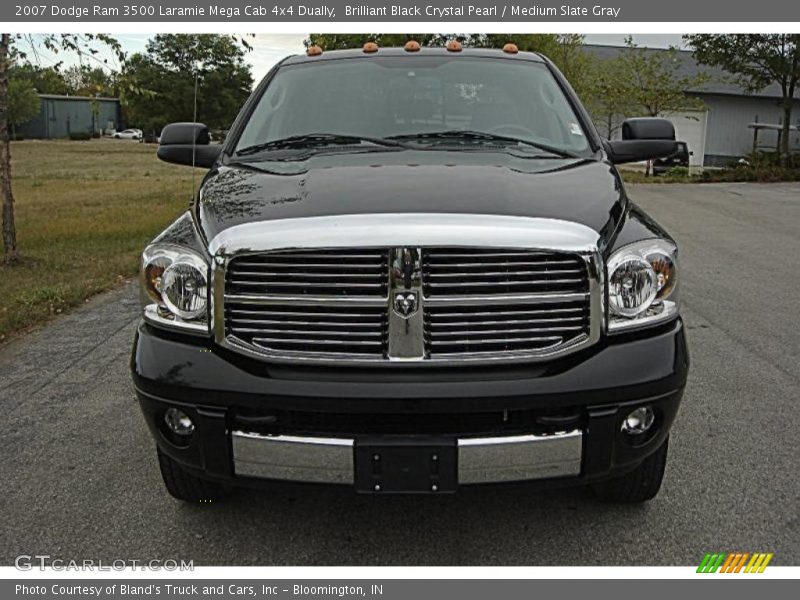 Brilliant Black Crystal Pearl / Medium Slate Gray 2007 Dodge Ram 3500 Laramie Mega Cab 4x4 Dually