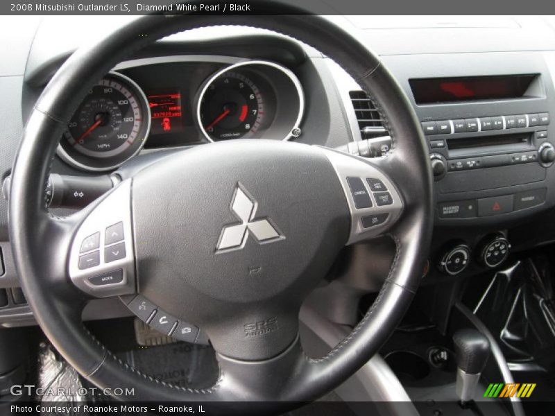 Diamond White Pearl / Black 2008 Mitsubishi Outlander LS