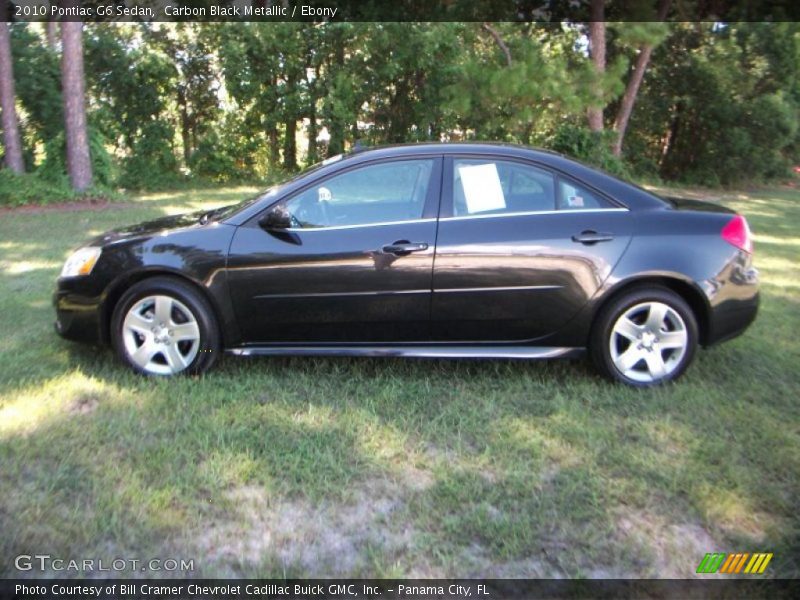 Carbon Black Metallic / Ebony 2010 Pontiac G6 Sedan