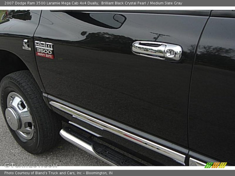 Brilliant Black Crystal Pearl / Medium Slate Gray 2007 Dodge Ram 3500 Laramie Mega Cab 4x4 Dually