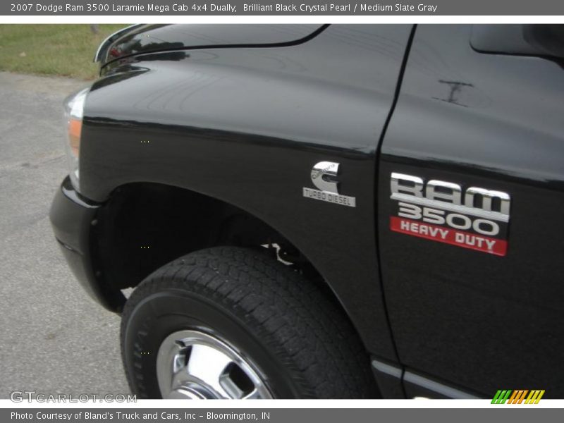Brilliant Black Crystal Pearl / Medium Slate Gray 2007 Dodge Ram 3500 Laramie Mega Cab 4x4 Dually