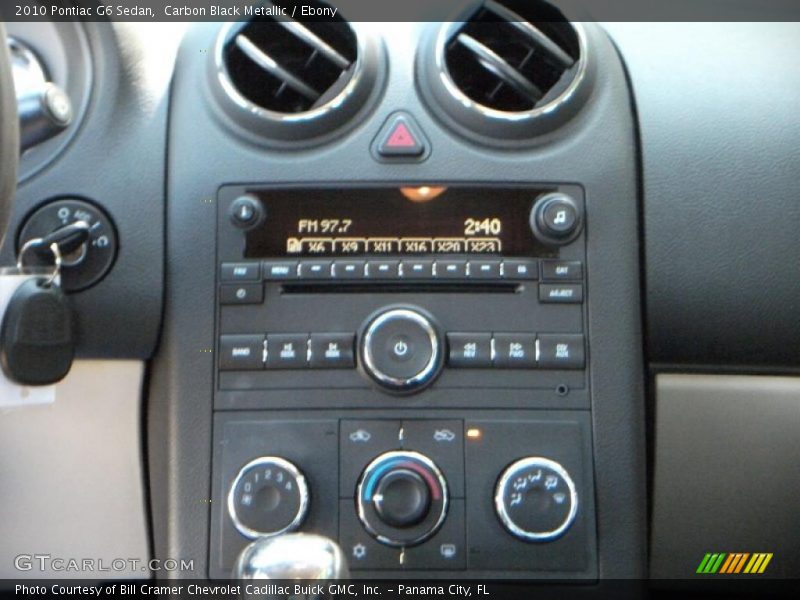 Carbon Black Metallic / Ebony 2010 Pontiac G6 Sedan
