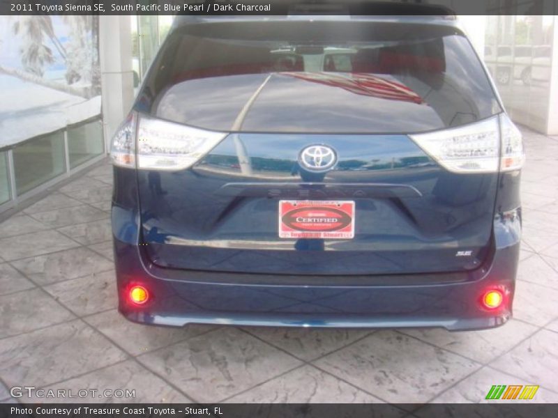 South Pacific Blue Pearl / Dark Charcoal 2011 Toyota Sienna SE