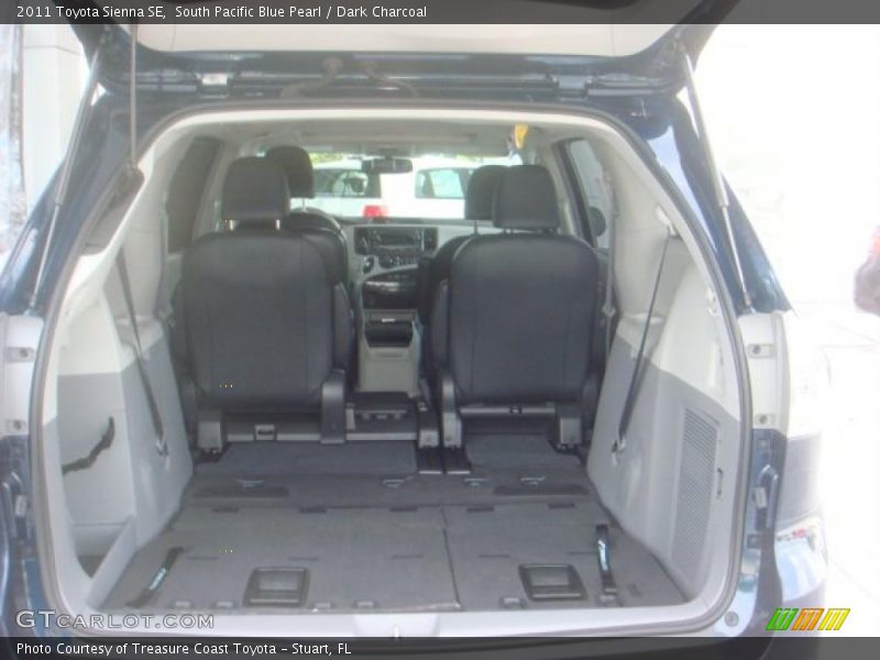 South Pacific Blue Pearl / Dark Charcoal 2011 Toyota Sienna SE